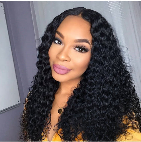 Deep Wave Human Hair Wig HD Lace & Pre-Plucked Hairline